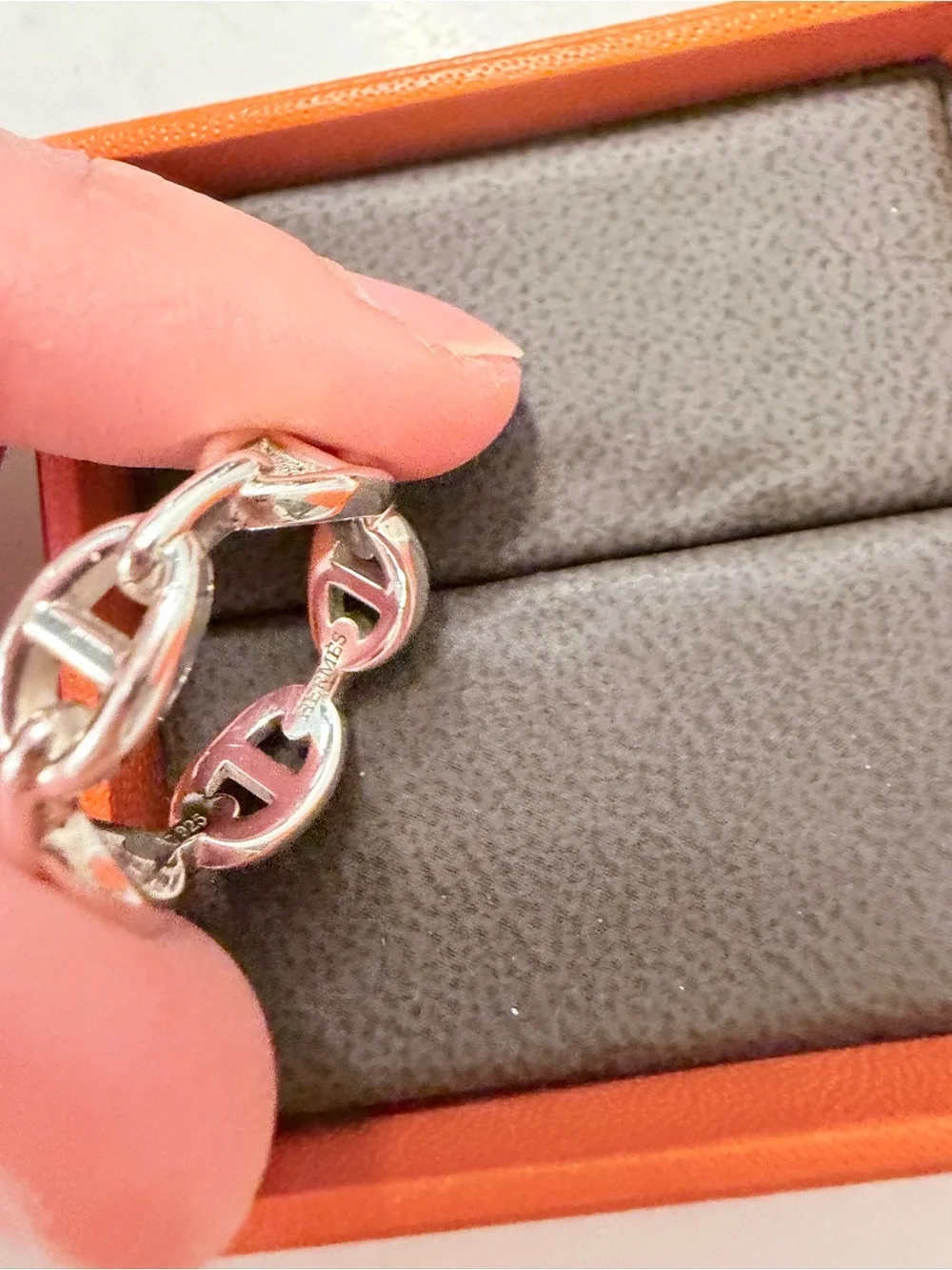 Hermes Chaine d'ancre Enchainee ring, small model